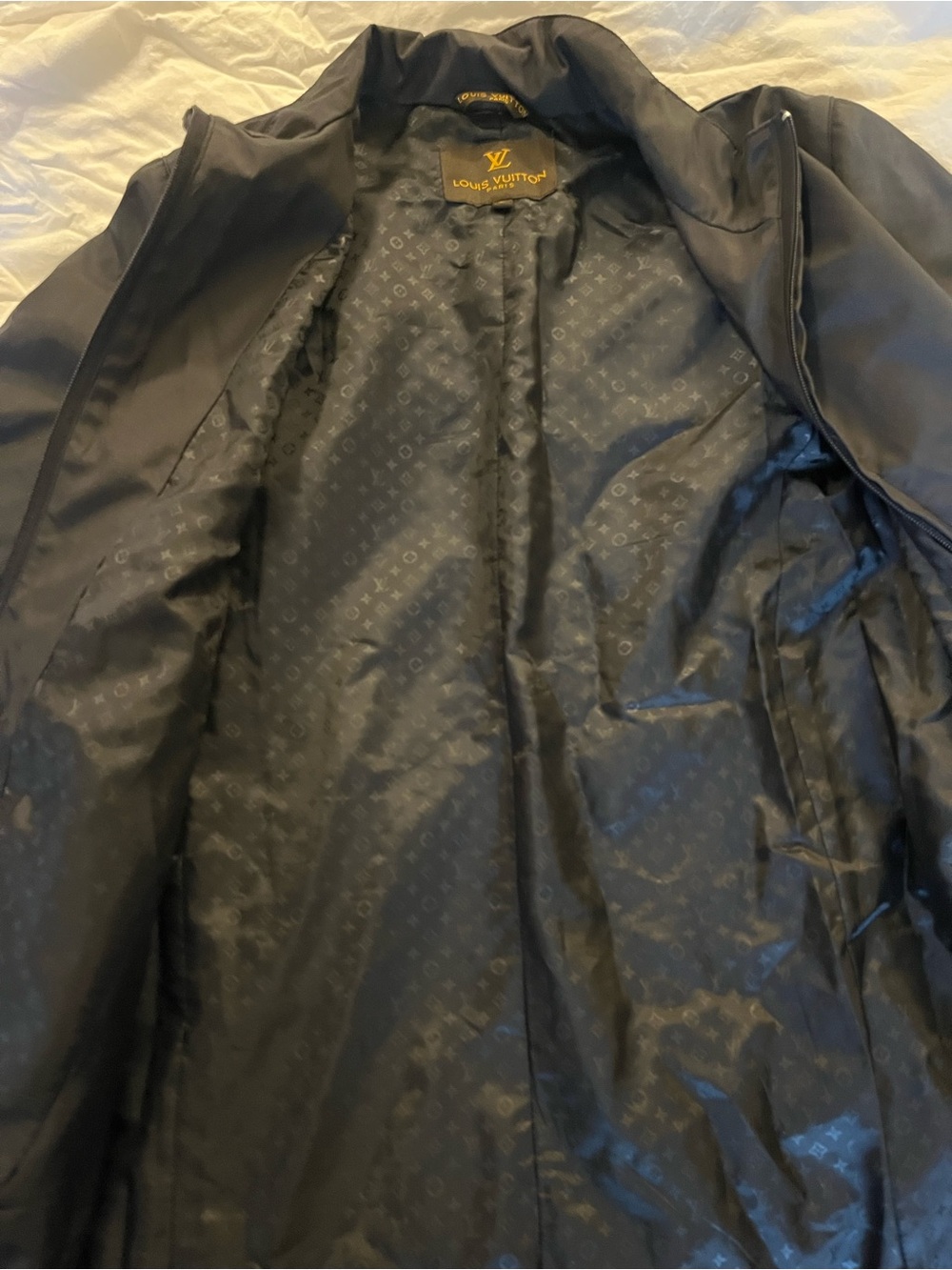 Louis Vuitton Black Monogram-Trim Zip Jacket - Picture 3 of 10